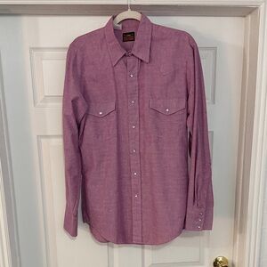 Men's Long-Sleeve Western Shirt in Dusty Rose